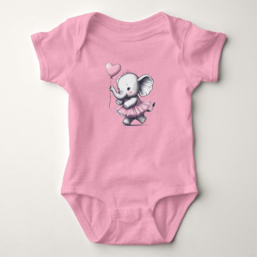 Elefant Baby Strampler (Vorderseite)
