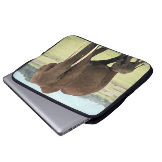 Elefant-Baby-und Mutter-Neopren-Laptop-Hülse Laptopschutzhülle (Vorne Knopf)