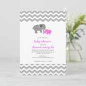 Elefant Babydusche Einladung (Stehend Vorderseite)