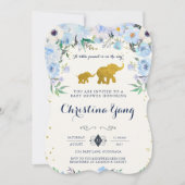 Elefant-Babyparty-Einladung Einladung (Vorderseite)