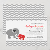 Elefant-Babyparty-Einladung Einladung (Vorne/Hinten)