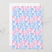 Elefant-Babyparty oder Geschlecht decken auf Einladung (Vorne/Hinten)