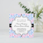 Elefant-Babyparty oder Geschlecht decken auf Einladung (Stehend Vorderseite)