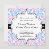 Elefant-Babyparty oder Geschlecht decken auf Einladung (Vorderseite)