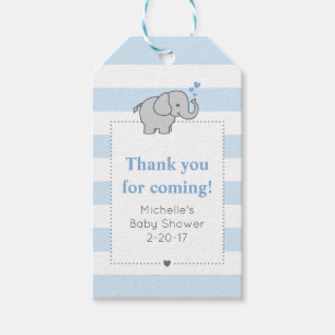 Elefant-Babyparty-Umbau - Junge Geschenkanhänger