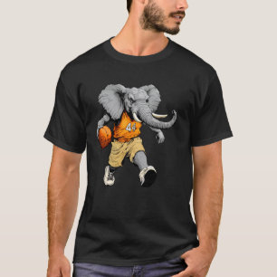 Elefant Basketballspieler Basketball Elefant T-Shirt