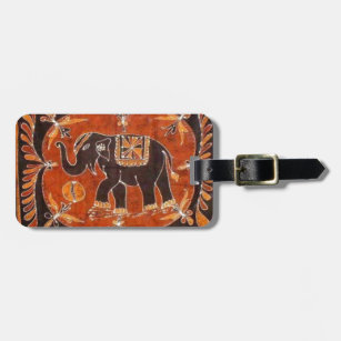 Elefant-Batik Gepäckanhänger