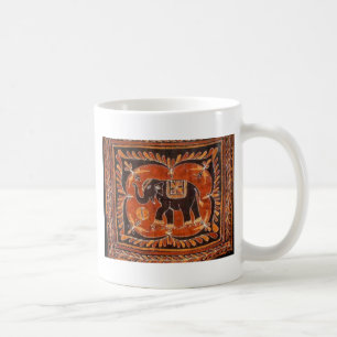 Elefant-Batik Kaffeetasse
