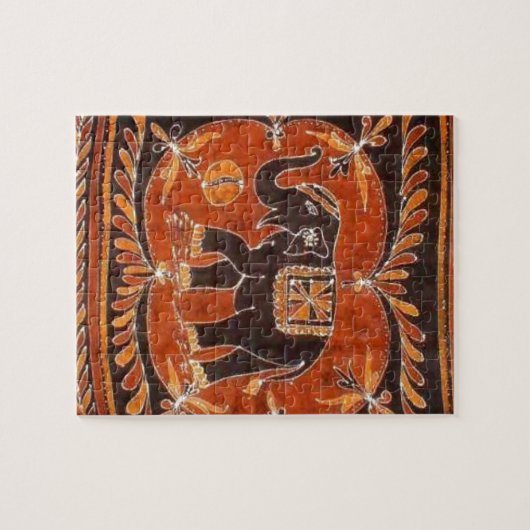 Elefant-Batik Puzzle (Horizontal)