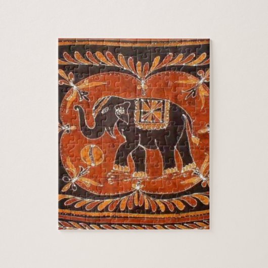 Elefant-Batik Puzzle (Vertikal)