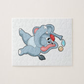 Elefant bei Baseball Puzzle (Horizontal)