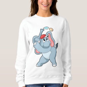 Elefant bei Baseball Sweatshirt