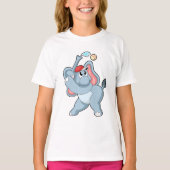 Elefant bei Baseball T-Shirt (Vorderseite)