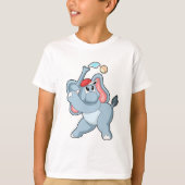Elefant bei Baseball T-Shirt (Vorderseite)