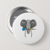 Elefant bei Darts mit Dart Button (Vorne & Hinten)