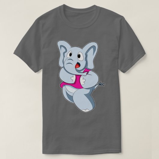 Elefant bei Lauf 2 T-Shirt (Design vorne)