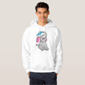 Elefant bei Splash mit Wasser Hoodie (Vorne ganz)