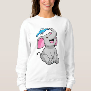 Elefant bei Splash mit Wasser Sweatshirt