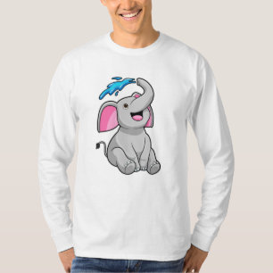 Elefant bei Splash mit Wasser T-Shirt