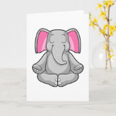 Elefant bei Yoga in Cross-Bid Karte (Gelbe Blume)
