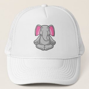Elefant bei Yoga in Cross-Bid Truckerkappe