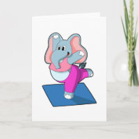Elefant bei Yoga Stretching Übungen in Stehend