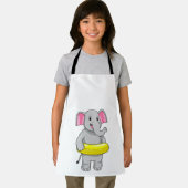 Elefant beim Baden mit Lifebuoy Schürze (Insitu)