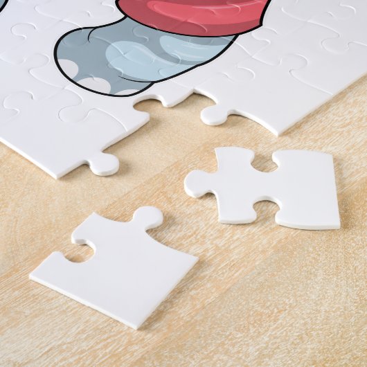 Elefant beim Boxen mit Boxhandschuhen Puzzle (Seite)