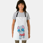 Elefant beim Boxen mit Boxhandschuhen Schürze (Insitu)