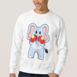 Elefant beim Boxen mit Boxhandschuhen Sweatshirt
