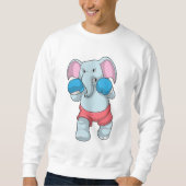 Elefant beim Boxen mit Boxhandschuhen Sweatshirt (Vorderseite)