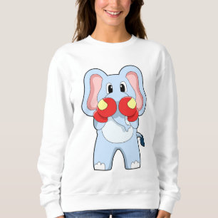 Elefant beim Boxen mit Boxhandschuhen Sweatshirt