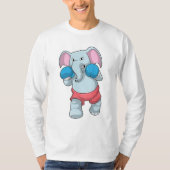 Elefant beim Boxen mit Boxhandschuhen T-Shirt (Vorderseite)