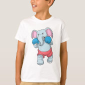 Elefant beim Boxen mit Boxhandschuhen T-Shirt (Vorderseite)