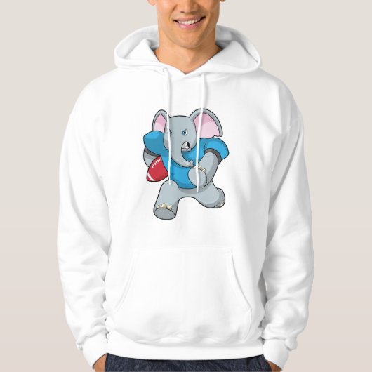 Elefant beim Fußball mit Ausrüstung Hoodie (Vorderseite)