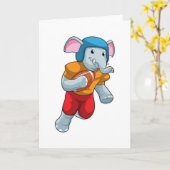 Elefant beim Fußball-Sport Karte (Gelbe Blume)