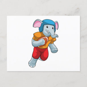 Elefant beim Fußball-Sport Postkarte