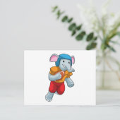 Elefant beim Fußball-Sport Postkarte (Stehend Vorderseite)