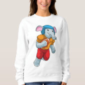 Elefant beim Fußball-Sport Sweatshirt (Vorderseite)
