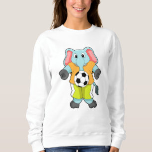 Elefant beim Fußballsport Sweatshirt