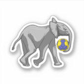 Elefant beim Handball-Sport Aufkleber (Vorderseite)