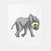 Elefant beim Handball-Sport Fleecedecke (Vorderseite)