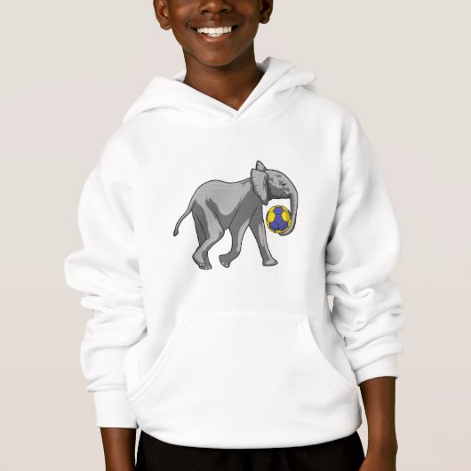 Elefant beim Handball-Sport Hoodie (Vorderseite)