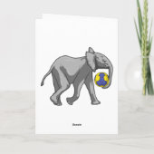Elefant beim Handball-Sport Karte (Rückseite)