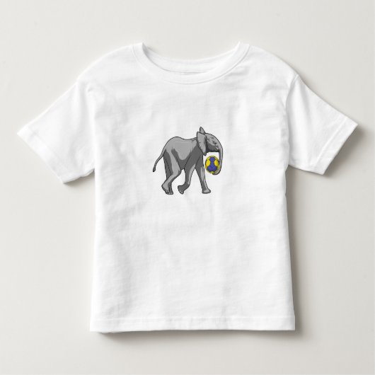 Elefant beim Handball-Sport Kleinkind T-shirt (Vorderseite)