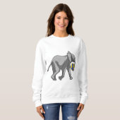 Elefant beim Handball-Sport Sweatshirt (Vorne ganz)