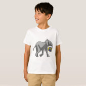 Elefant beim Handball-Sport T-Shirt (Vorne ganz)