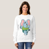 Elefant beim Laufen Sweatshirt (Vorne ganz)