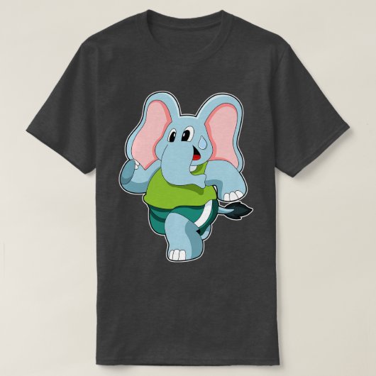 Elefant beim Laufen T-Shirt (Design vorne)