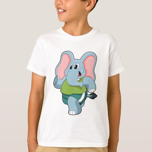 Elefant beim Laufen T-Shirt (Vorderseite)